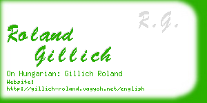 roland gillich business card